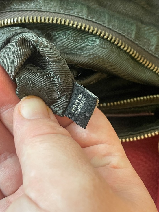 Prada Red Pebbled Leather Shoulder Bag with Gold Hardware - Picture 15 of 16